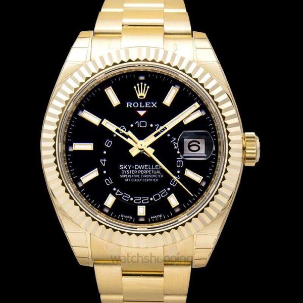 ROLEX  Sky Dweller  326938-0004 Black Dial Men's Watch Genuine FreeS&H Buy Online 