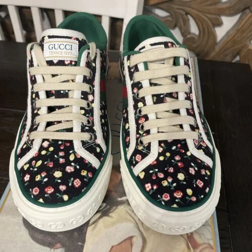 womens Gucci Tennis 1977 sepang Holly print sneaker shoe size 37 new in box Buy Online 