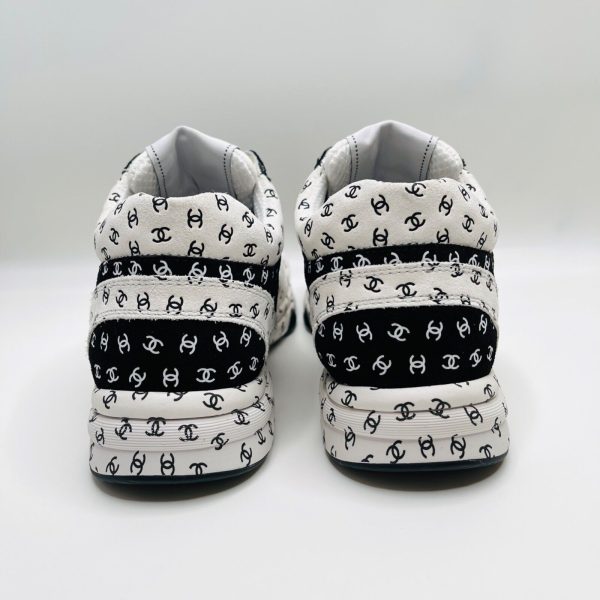 Chanel 22A White Black CC Logo All Over 37 EUR Size Runners Trainer Sneakers Buy Online 