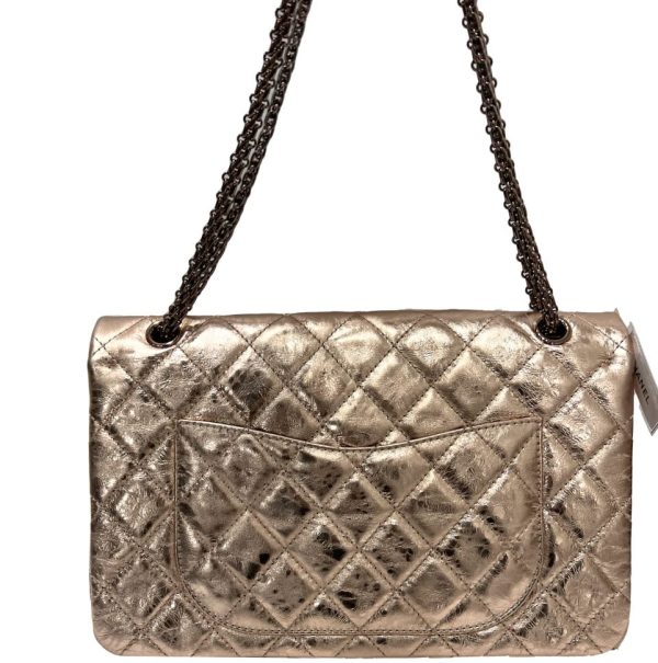 NWT NEW NIB CHANEL Rose Gold Metallic 2.55 Quilted Flap Shoulder Bag Purse Buy Online 