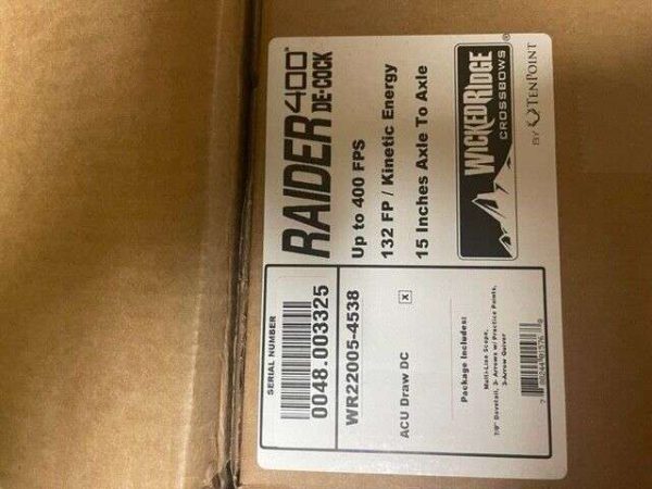 Wicked Ridge Raider 400 De-Cock ACUDraw Crossbow With Multi-Line Scope Buy Online 