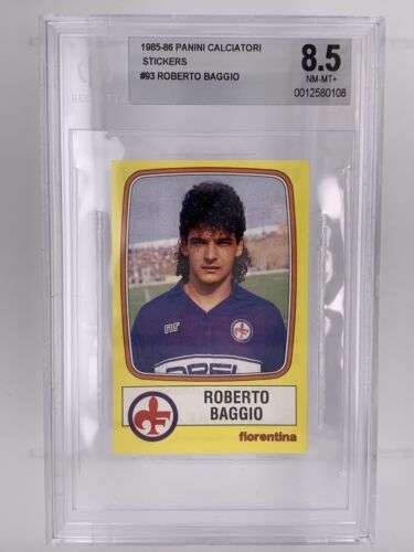 1985 Roberto Baggio Rookie RC Panini Calciatori #93 BGS 8.5 Buy Online 