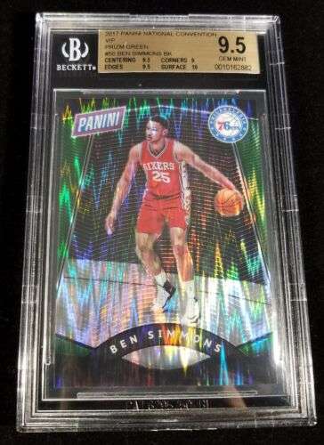 1/1- 5/5 BEN SIMMONS ROOKIE PANINI THE NATIONAL RC GREEN PRIZM REFRACTOR BGS 9.5 Buy Online 