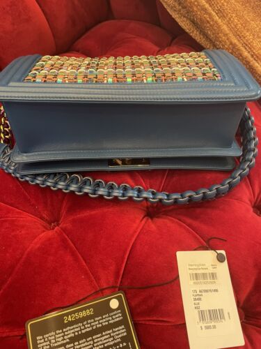 NEW! BOX! CHANEL 17S CUBA Boy Bag Iridescent Mermaid Rainbow  Braided Strap Buy Online 