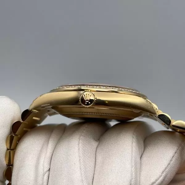 Rolex Day-Date 40 mm Yellow Gold Diamond Bezel Black Diamond Dial  228348RBR Buy Online 