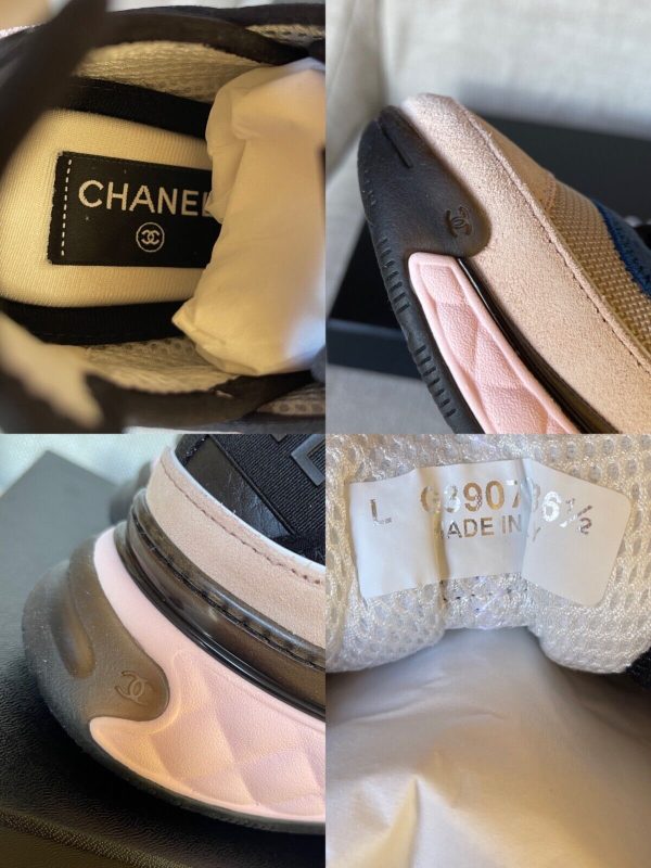BNIB Authentic CHANEL Sneakers Light Pink/Beige/Blue Size 36.5 Buy Online 