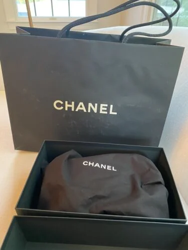 Limited Chanel 22A black lamb skin Chanel Vanity Case Bag With Chain FULL  SET Buy Online 