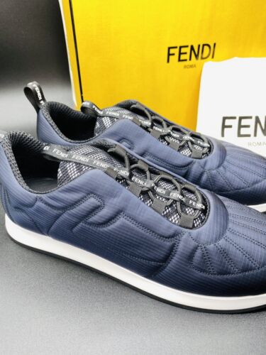 Fendi Women’s FF Quilted Sneakers Size 41.5 COLOR DARK BLUE NWB AUTHENTIC Buy Online 