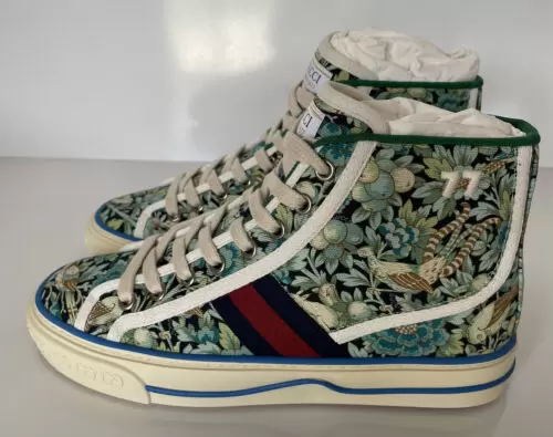 NIB Gucci Floral Love Affair Tennis 77 High-top Sneakers 6.5 US (36.5 Eu) 627838 Buy Online 