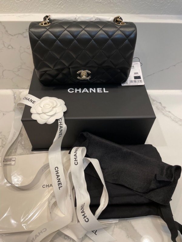 Chanel Classic Mini Flap Bag Rectangle Gold Black Buy Online 